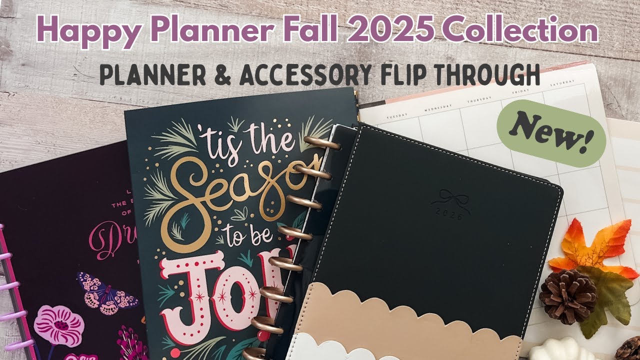New! Happy Planner Fall 2025 Release - Heritage Charm Planner, Christmas Accessory Pack & More!