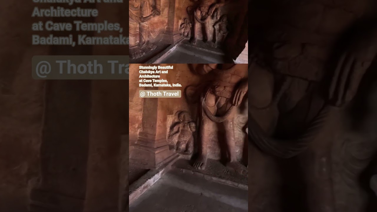 Beautiful Chalukya Architecture at Badami Cave Temples, Karnataka, India. #travel #history #Hindu