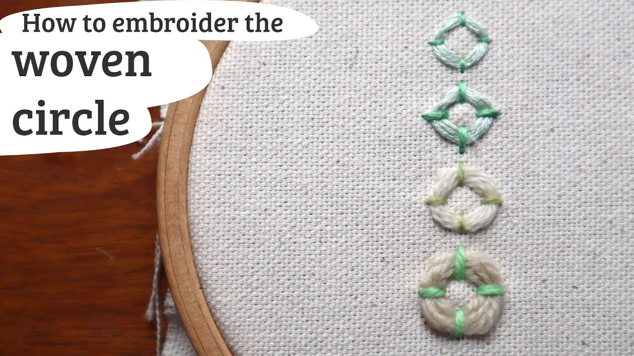 woven circle embroidery tutorial