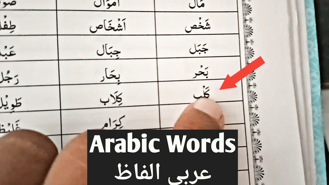 Arabic Alfaz Ki Jama (plural)