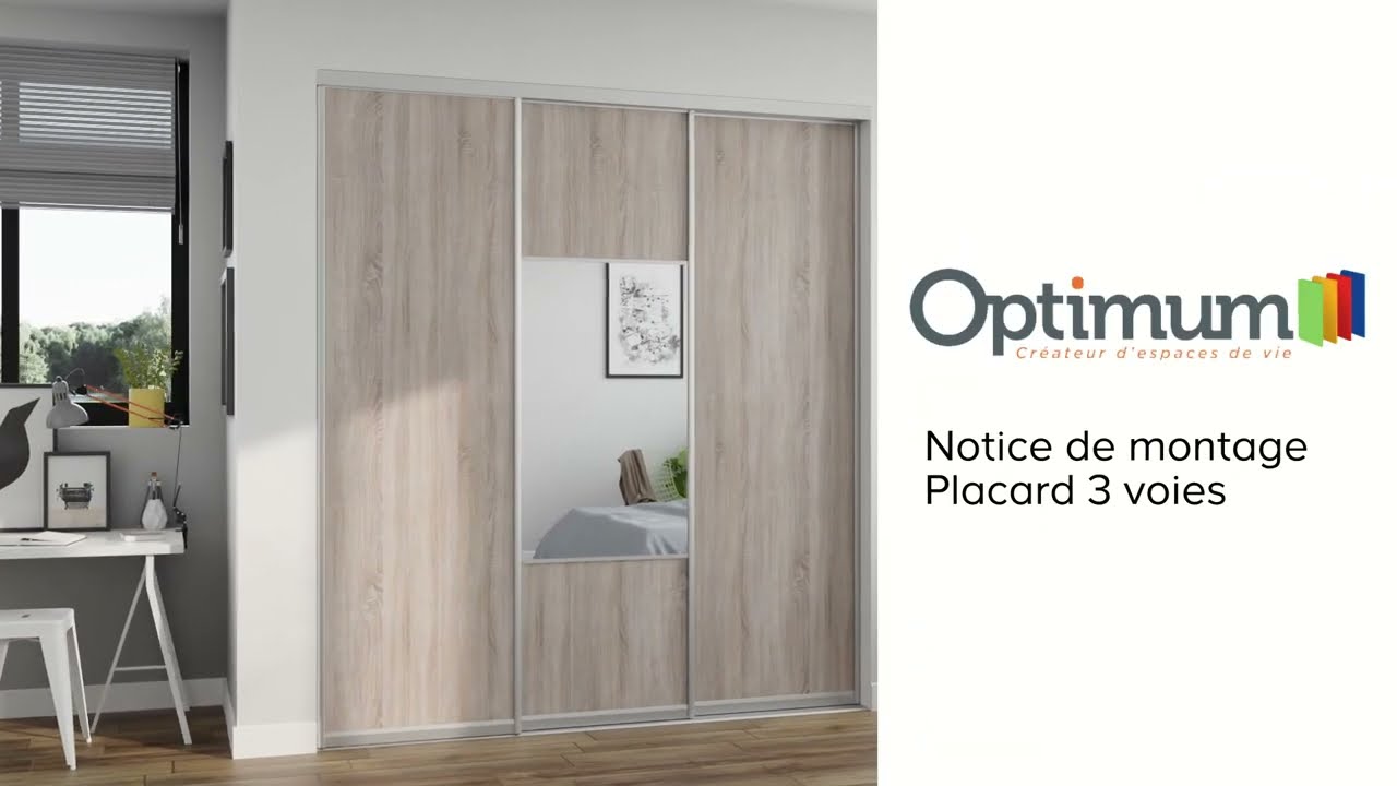 Comment installer une façade de placard 3 voies - OPTIMUM