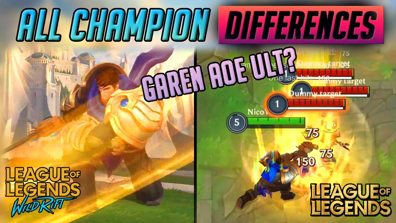 Wild Rift VS LoL Comparison - ALL Champion differences!