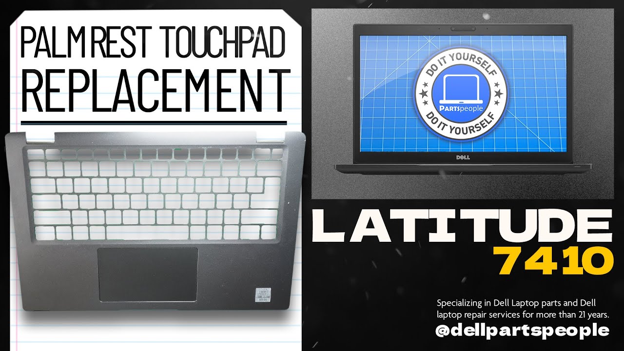 Как заменить сенсорную панель с упором для рук | Dell Latitude 7410