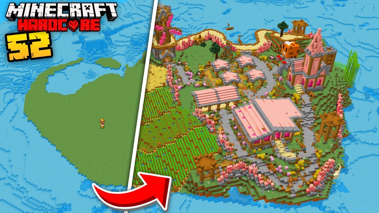I Built The Ultimate Survival Island in Minecraft Hardcore