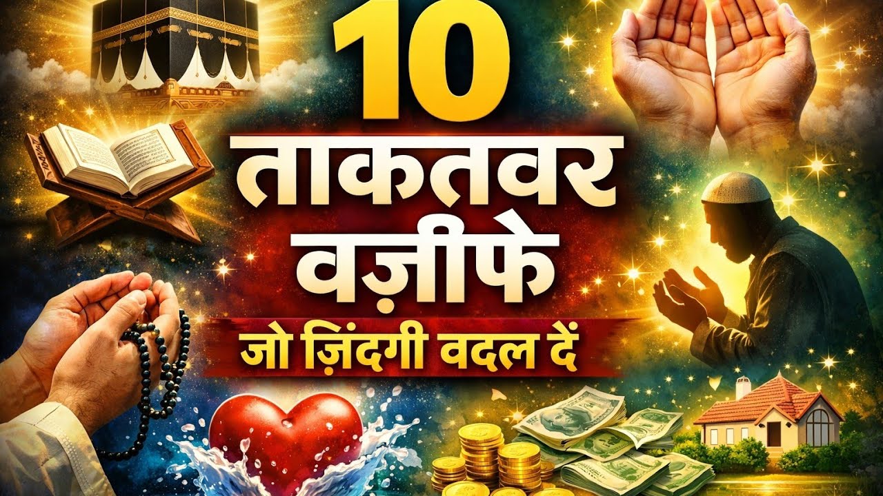 10 Powerful Wazifa | हर मुश्किल, तनाव और रिज़्क के लिए असरदार वज़ीफ़ा | #wazifa #IslamicWazifa