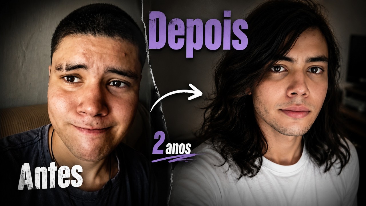 2 ANOS DEIXANDO O CABELO CRESCER MASCULINO. Two years letting your hair grow