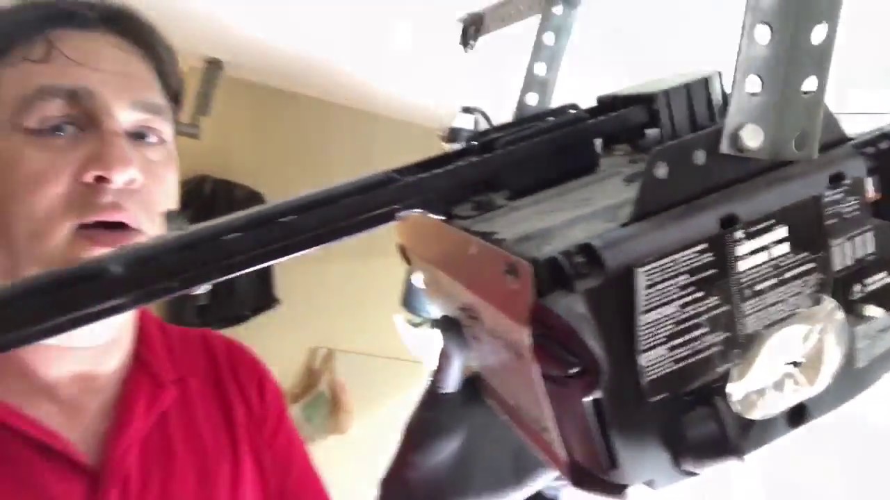 How to install RYOBI garage door opener with fan and...