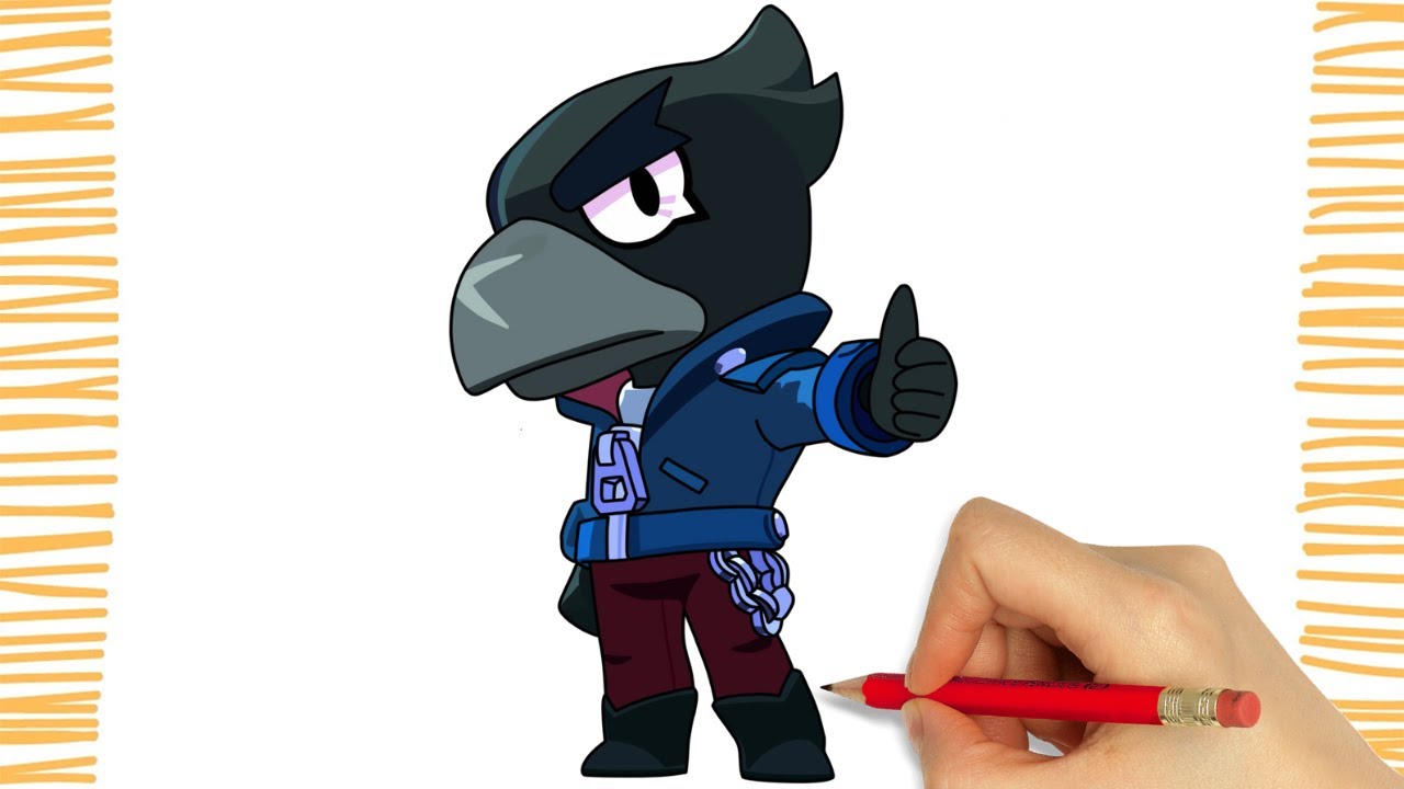 Como Dibujar a CROW I BRAWL STARS I Fácil
