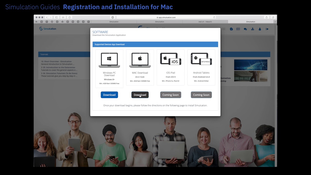 How to Register and Install Simulcation on a MAC