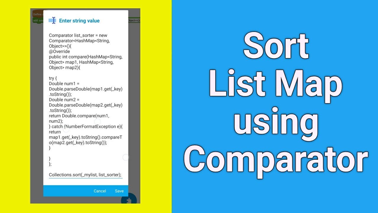Sort a Maplist in Sketchware