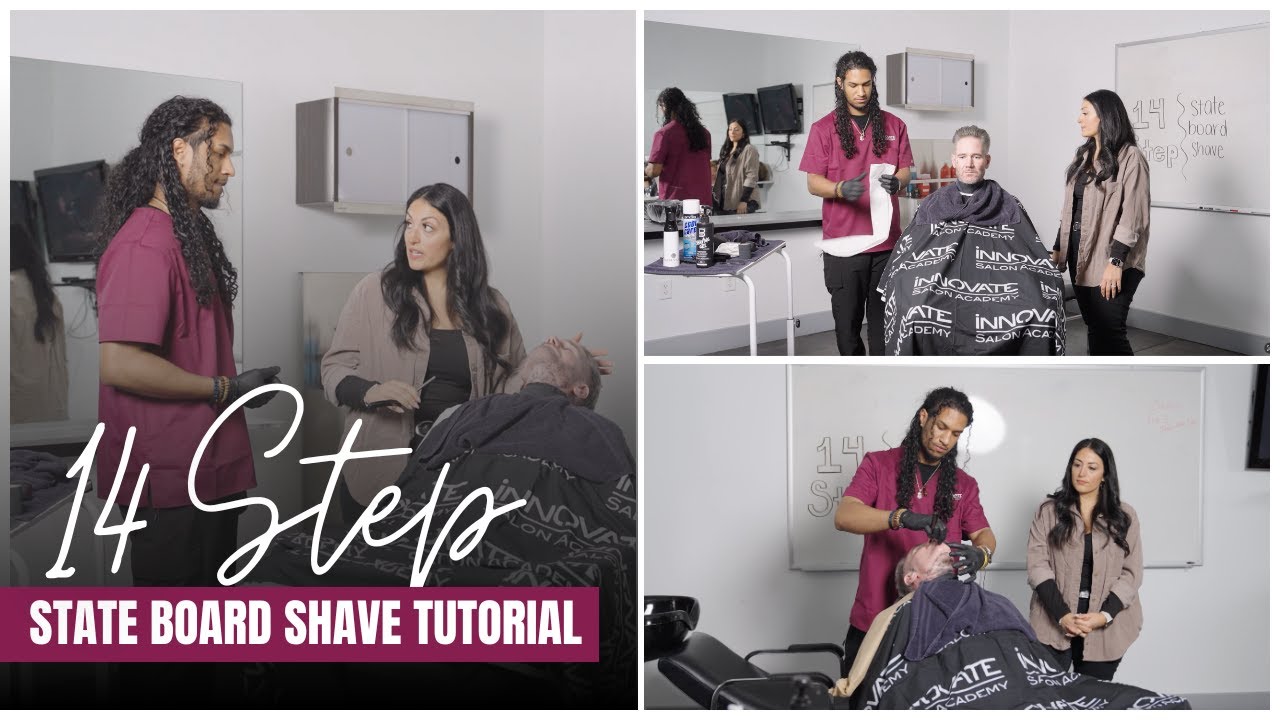 Mastering the 14-Step State Board Shave | Barbering Tutorial with Innovate Salon Academy