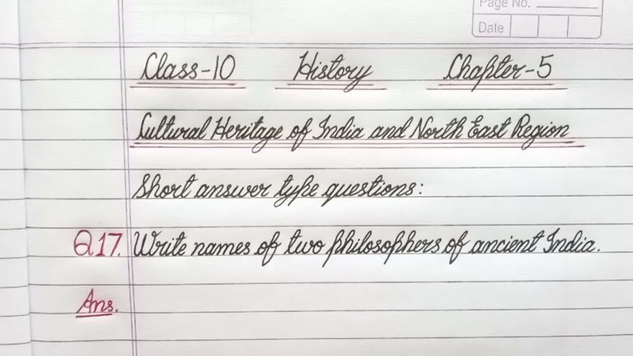 Write names of two philosophers of ancient India. / Class 10 / History / Chapter 5 / Social Science