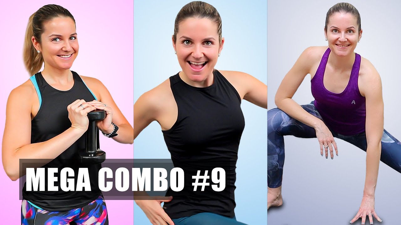 MEGA COMBO #9 🧡 MARAVILLOSO MIX DE FUERZA Y CARDIO | SIÉNTETE JOVEN - 62 MINUTOS