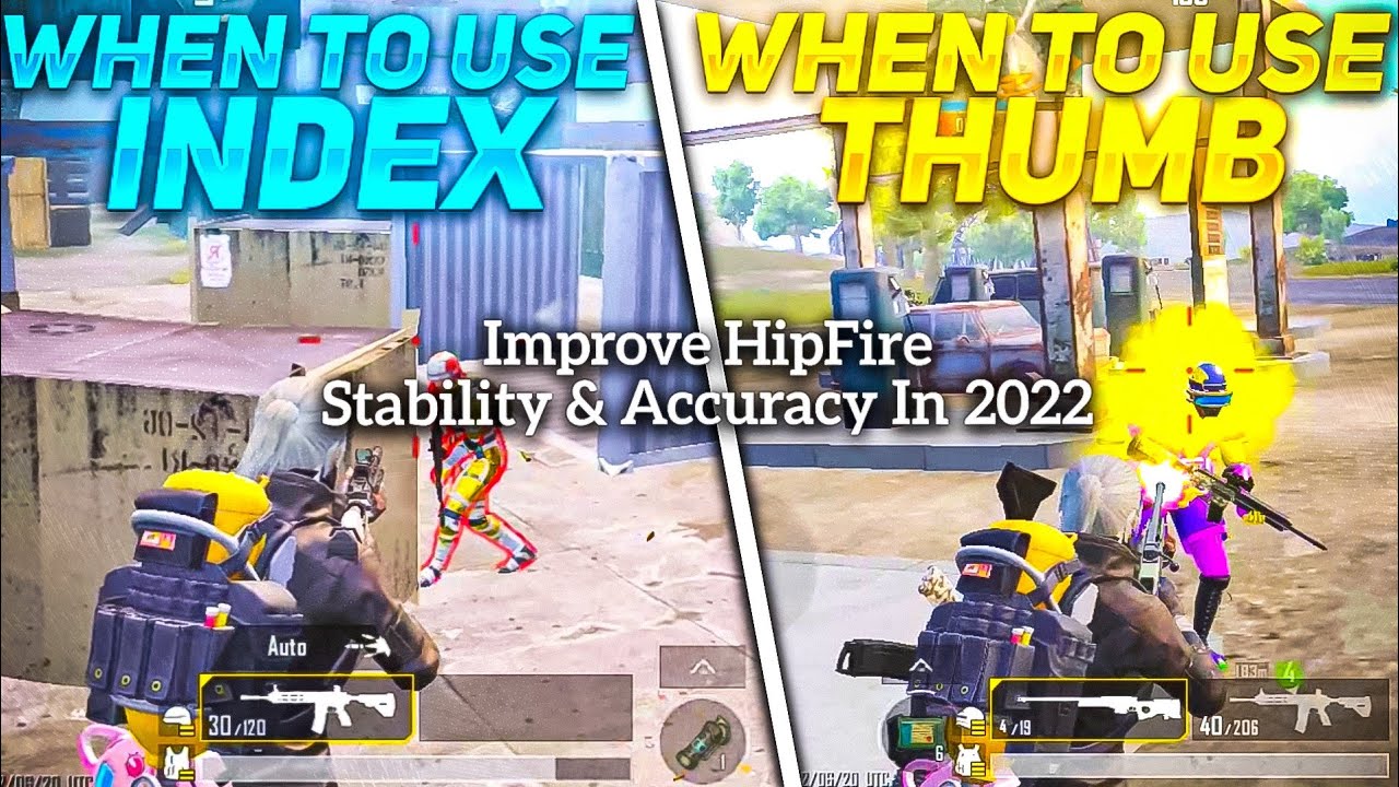 When To Use Thumb & Index Fire Button In CloseRange Bgmi🔥Improve HipFire Stability Accuracy In 2022