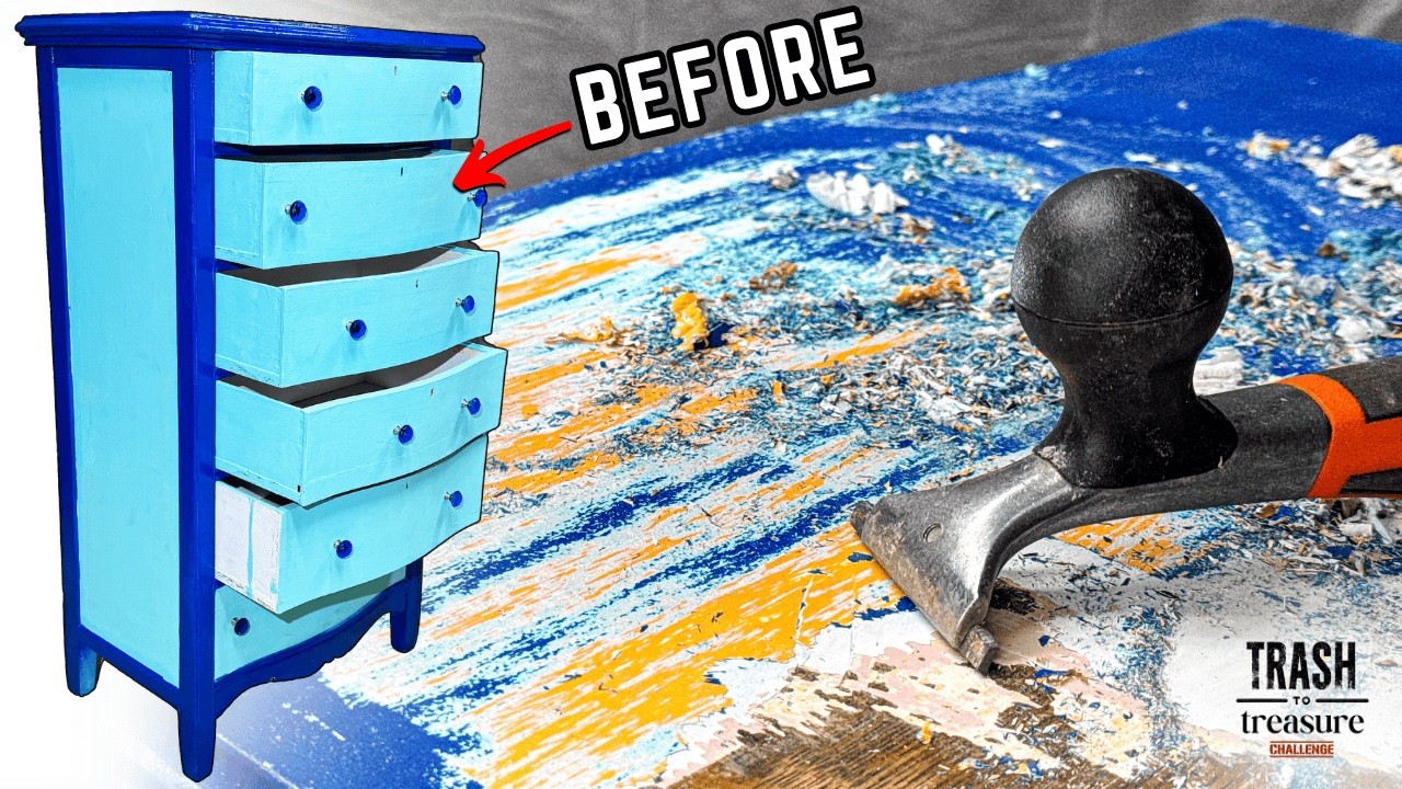Removing YEARS OF PAINT from an ANTIQUE Chest of Drawers