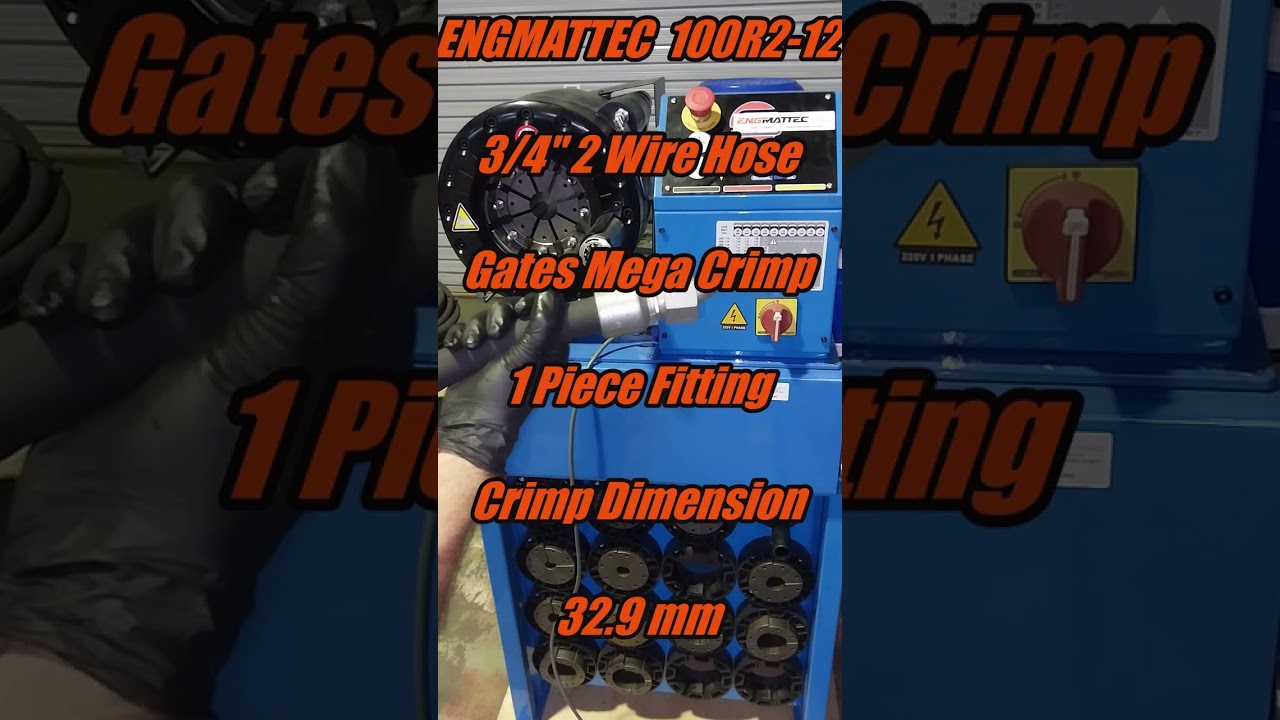 I make 8 Different Hydraulic Hose assemblies with the ENGMATTEC P32 240 Volt Single Phase Hose Press