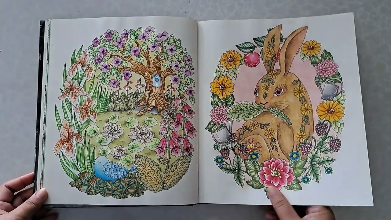 Twilight Garden coloring book by Maria Trolle - finished