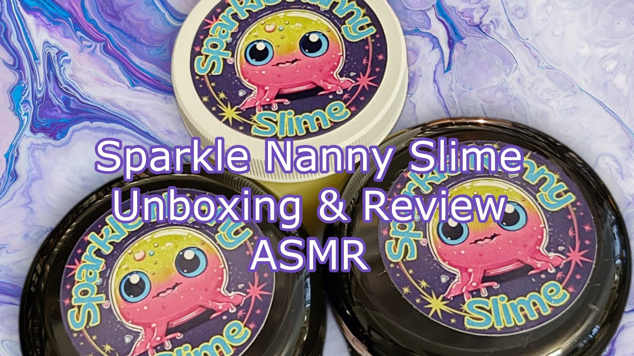 SparkleNanny Slime unboxing/haul ASMR (whispered, tapping, slime pops) #asmr #slime #unboxing #haul 