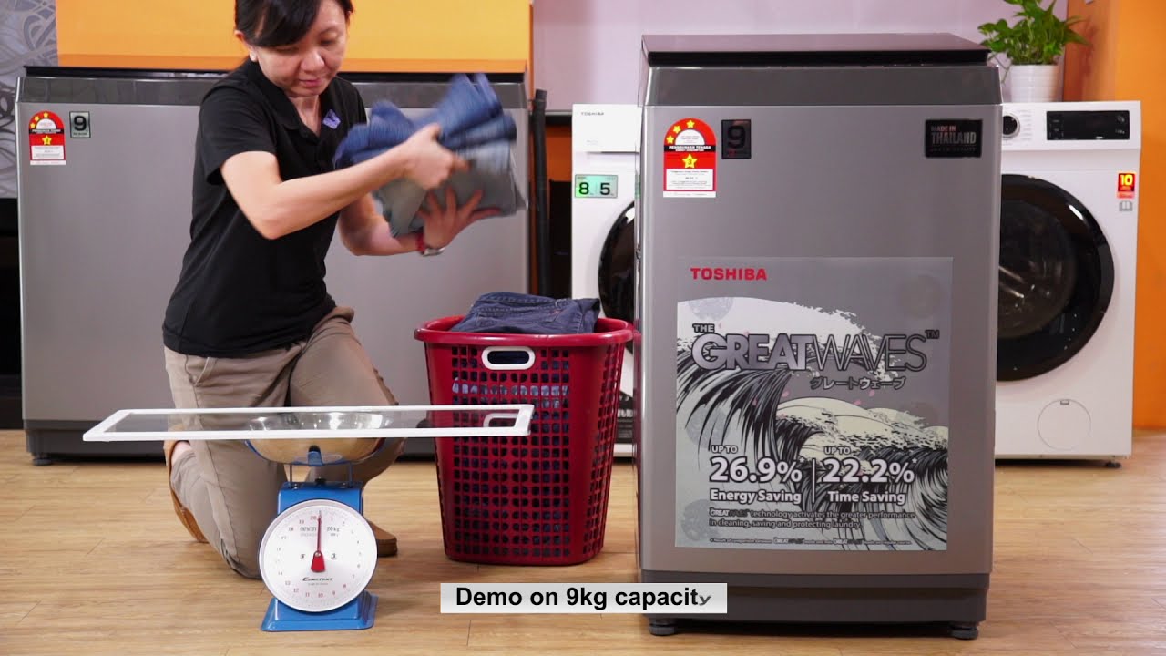 Toshiba THE GREATWAVES™ Top Loading Washer, AW-J1000FM(SG) 9kg