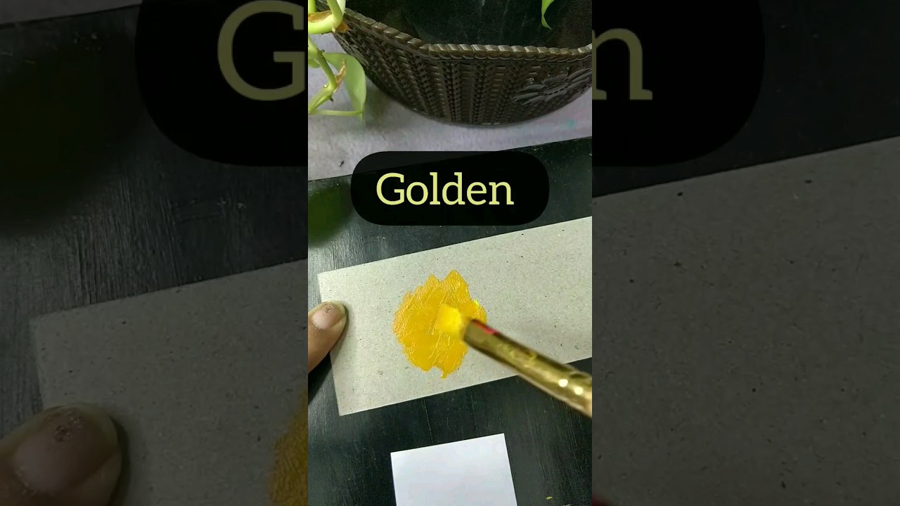 How to make Gold acrylic Colour  #gold #acrylic #howto #colour #shorts #subscribe