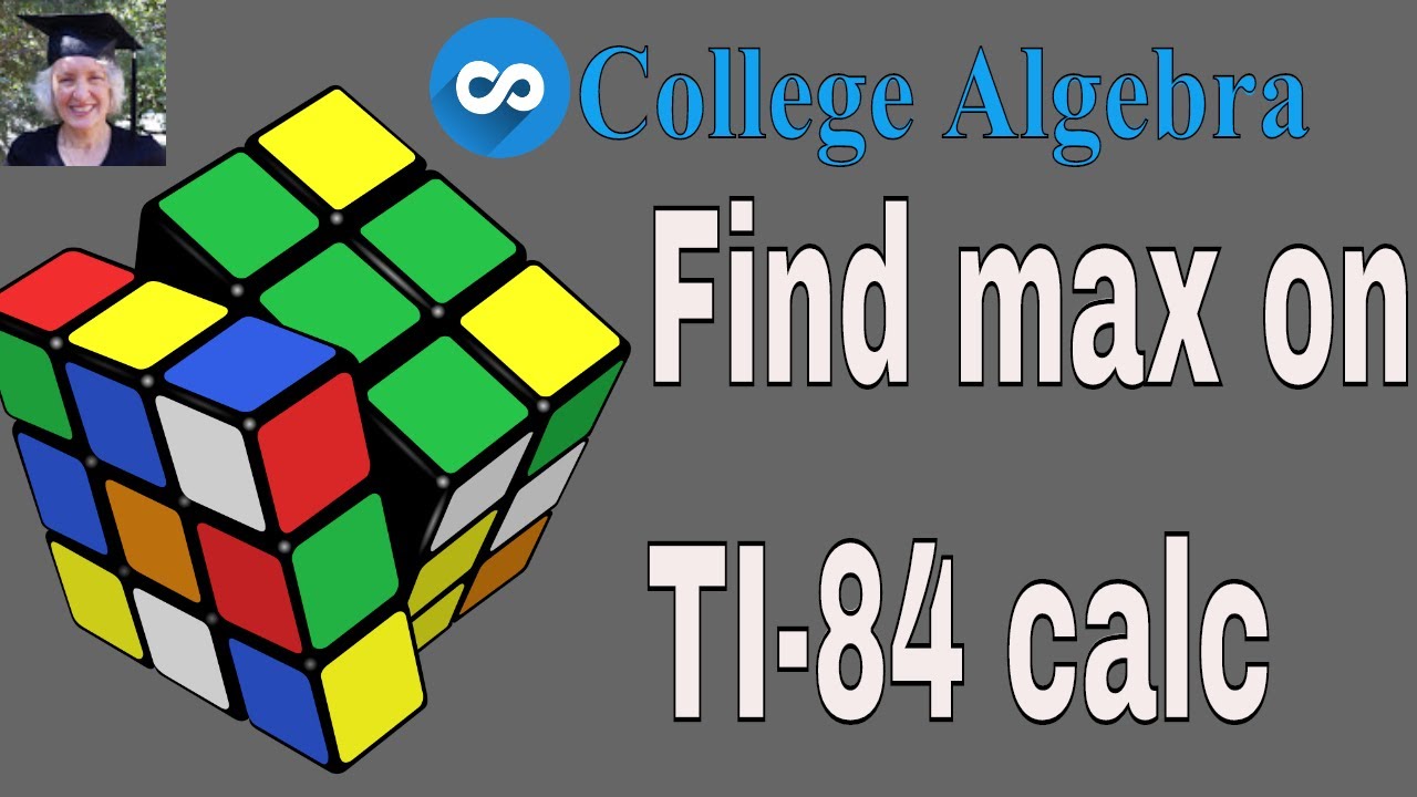 Use TI 84 calculator to find max