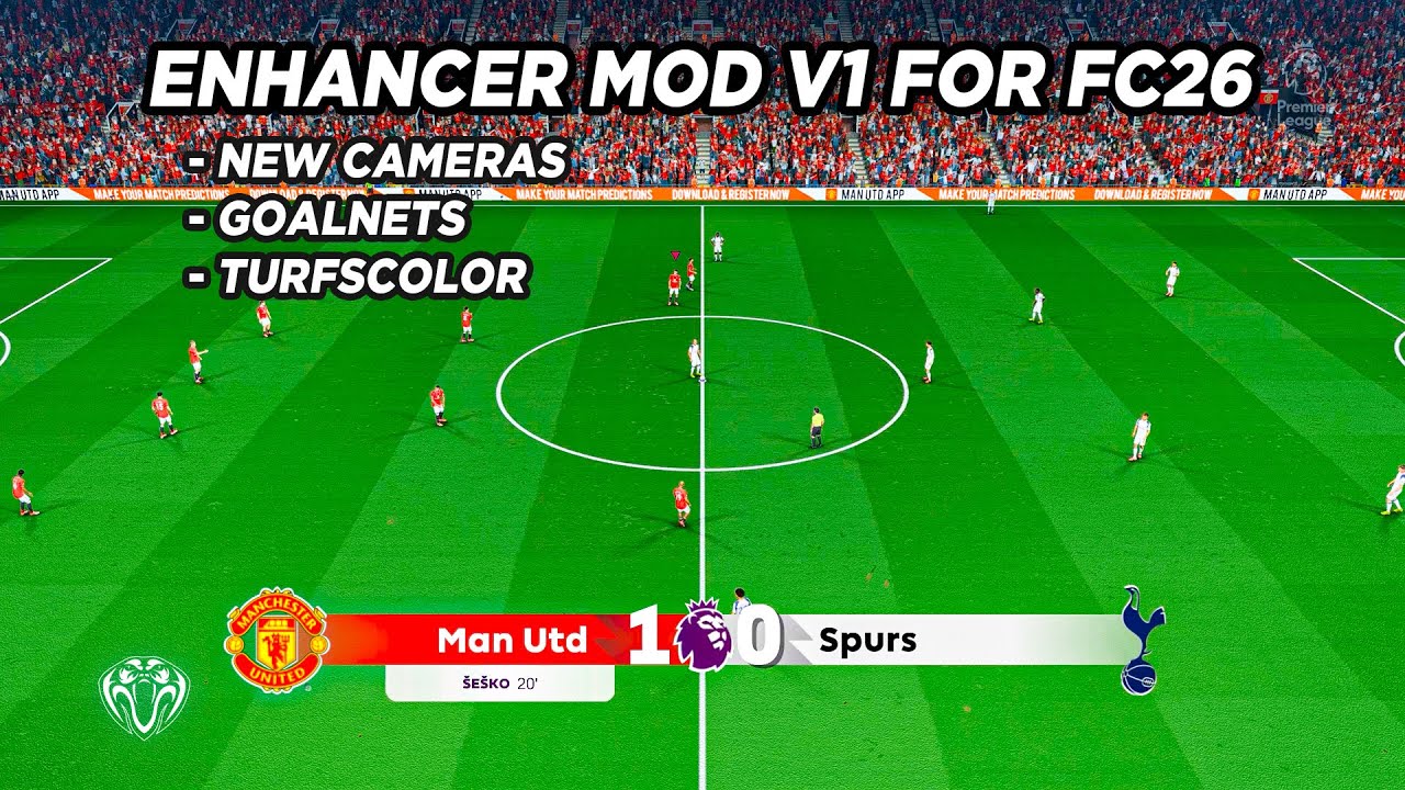 Enhancer Mod V1 For FC26 | (New Cameras - Turfs - Goal Nets ) | v1.4.3
