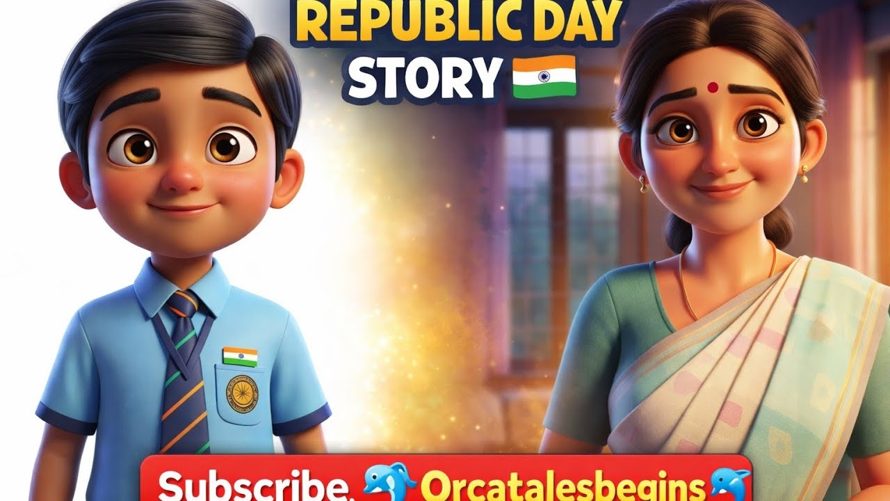 Republic Day Story English 🇮🇳 | Why We Celebrate 26 January | Animated Moral Story @Orcatalesbegins 