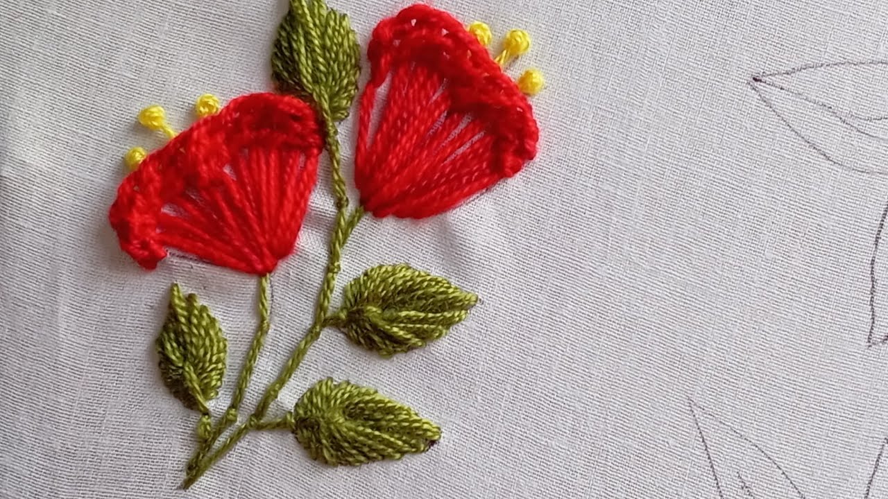 Very Easy to flower this technique hand embroidery design, embroidery work 