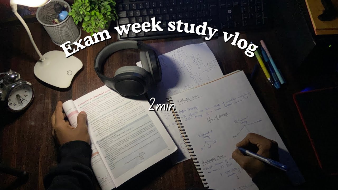 Exam Study Vlog | Evening to Night Productive Routine (No Distractions)