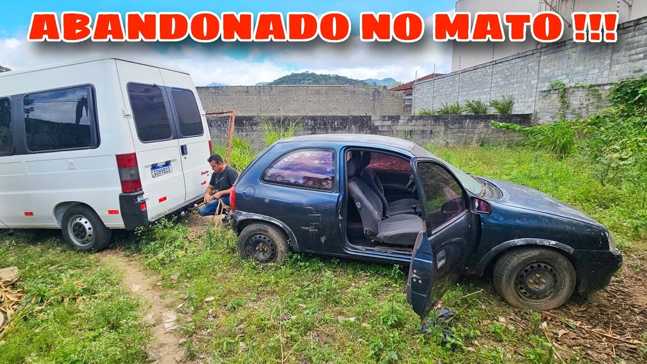 COMPREI um CORSA WIND ABANDONADO NO MATO sem FUNCIONAR TENTEI dar  PARTIDA OLHA o ESTADO do MOTOR 