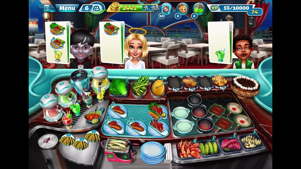 Cooking Fever Level 40 3 Star ⭐️ House of Crab 🦀 Full Game Play Cooking Mobile Game No Full Upgrade