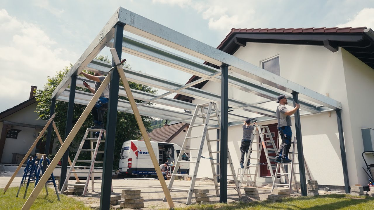 Carport aus Metall richtig montieren. So gehts!