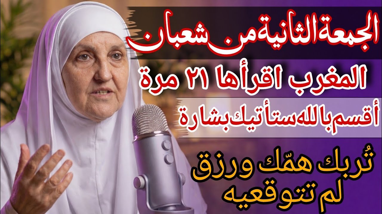 الجمعة الثانية من شعبان قبل المغرب اقرأها 21 مرة أقسم بالله ستأتيك بشارة تُربك همّك ورزق لم تتوقعيه