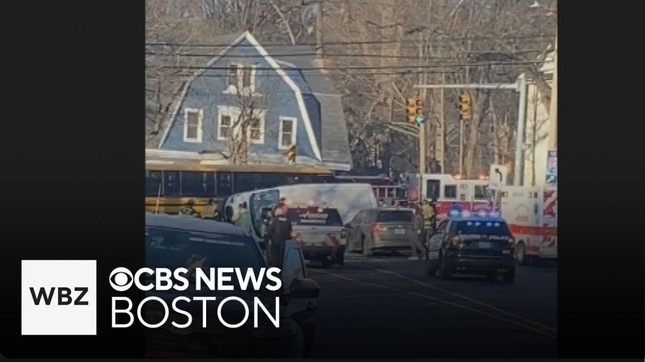 Six students sent to hospital in Waltham school bus crash