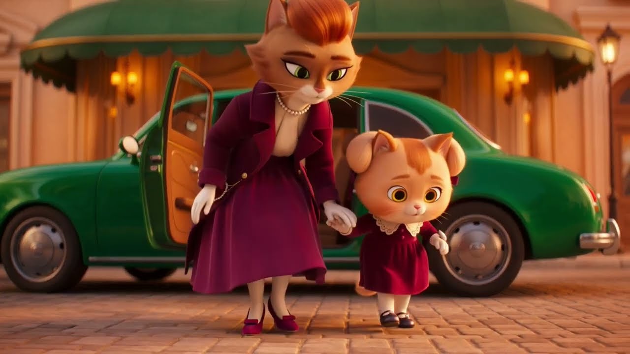 Poor Cat & Rich Cat Girl 🐱 | Heartwarming Cat Story for Kids | Animated Moral Story