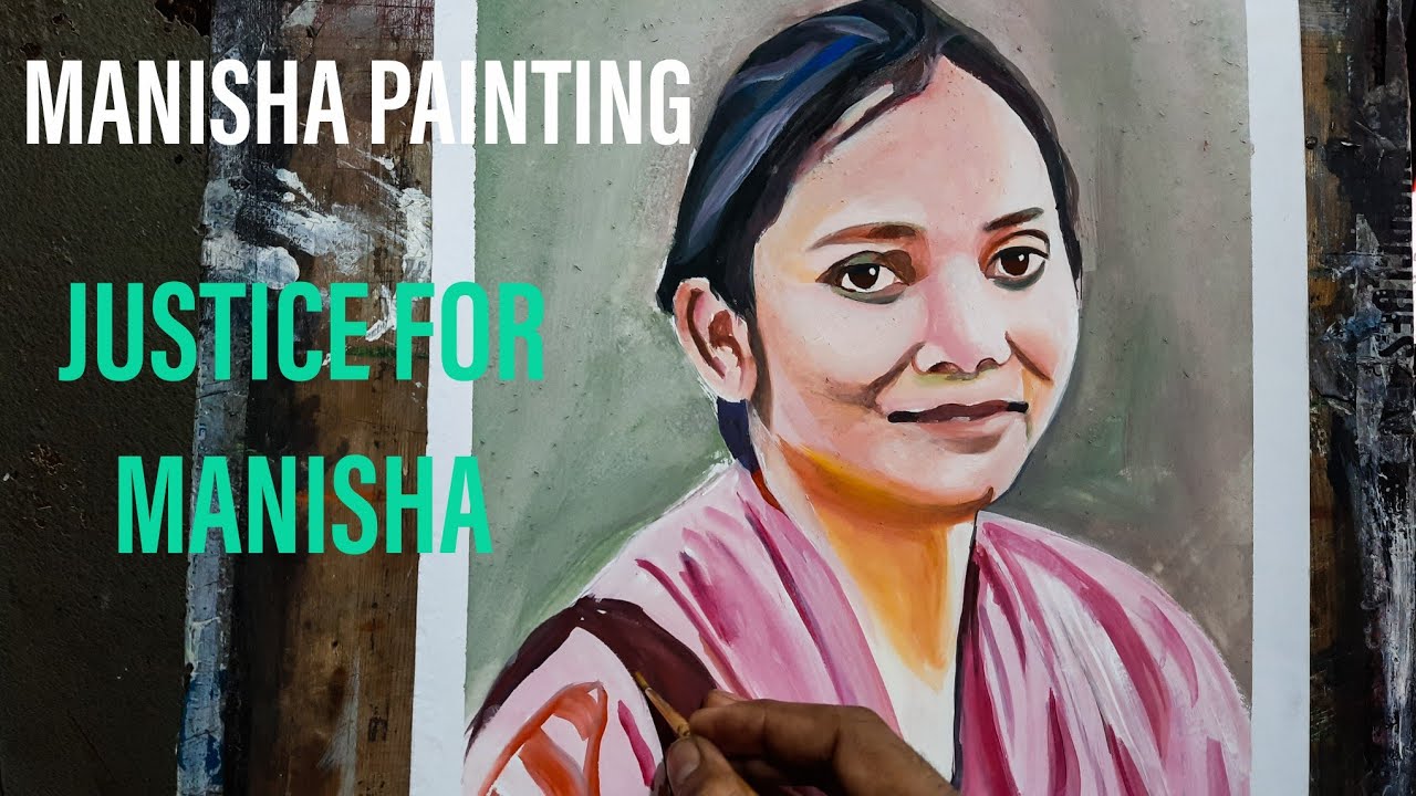 JUSTICE FOR MANISHA VALMIKI || MANISHA PORTRAIT || POSTER COLOR ||