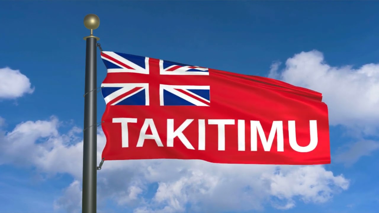 New Zealand Takitimu Flag (moving clouds)