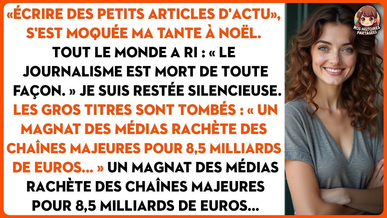 « Écrire des petits articles d'actu », s'est moquée ma tante à noël.