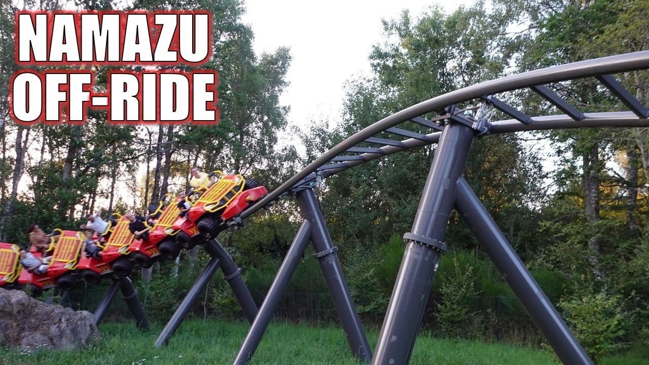 Namazu Off-Ride Footage, Vulcania Intamin Launched Straddle Coaster | Non-Copyright