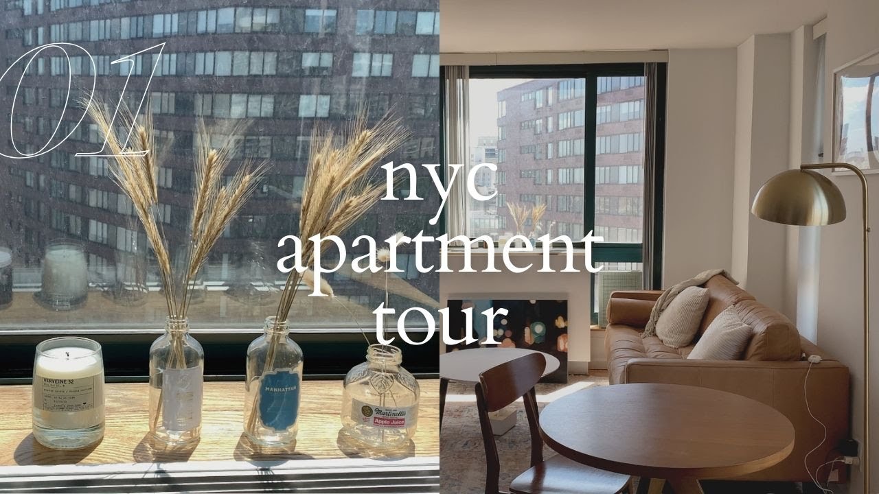 NYC APARTMENT TOUR (1-Bed) | Mid-Century Modern, West Elm & Dupes | 뉴욕 신혼집 아파트 투어