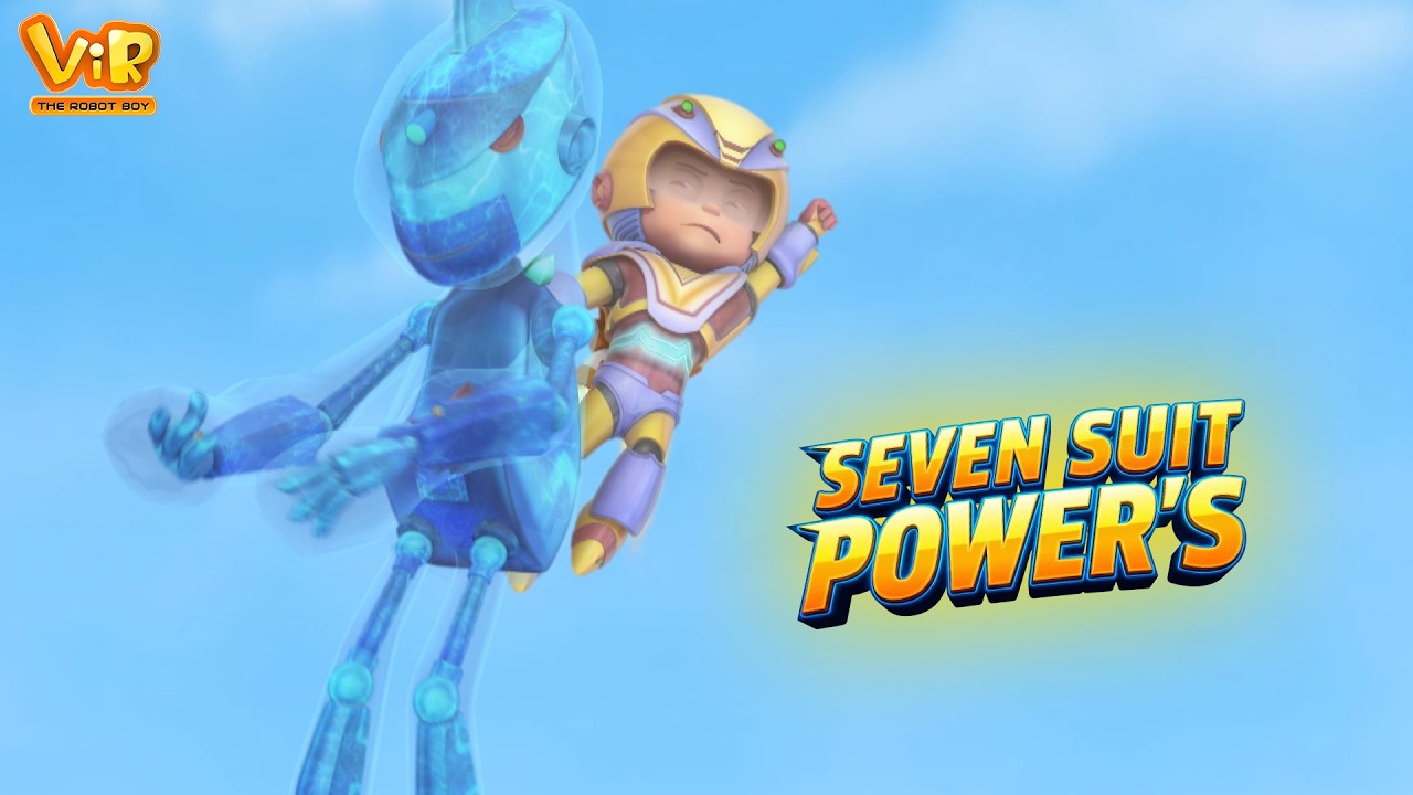 Vir The Robot Boy : Robo Vir Par Hua Robotic Gang Ka Hamala | Seven Suit | Robot Cartoon for kids