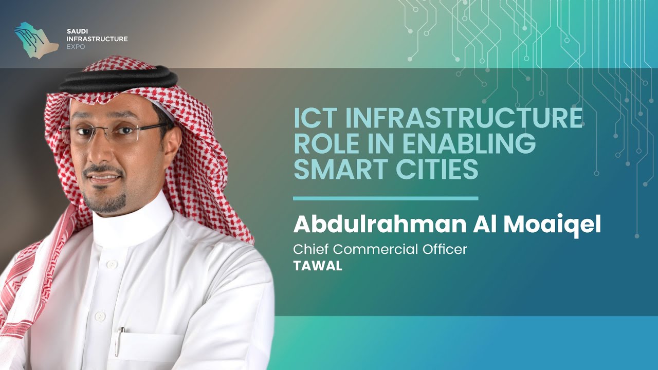 Abdulrahman Al Moaiqel of TAWAL delivering a keynote address during the Saudi Infrastructure Summit