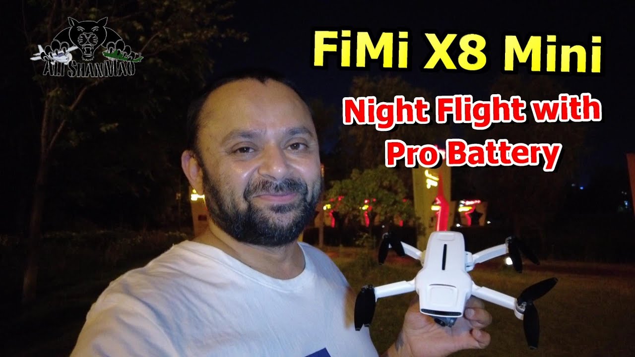Fimi X8 Mini GPS Aerial Filming Drone Night Flight Testing with Pro Battery