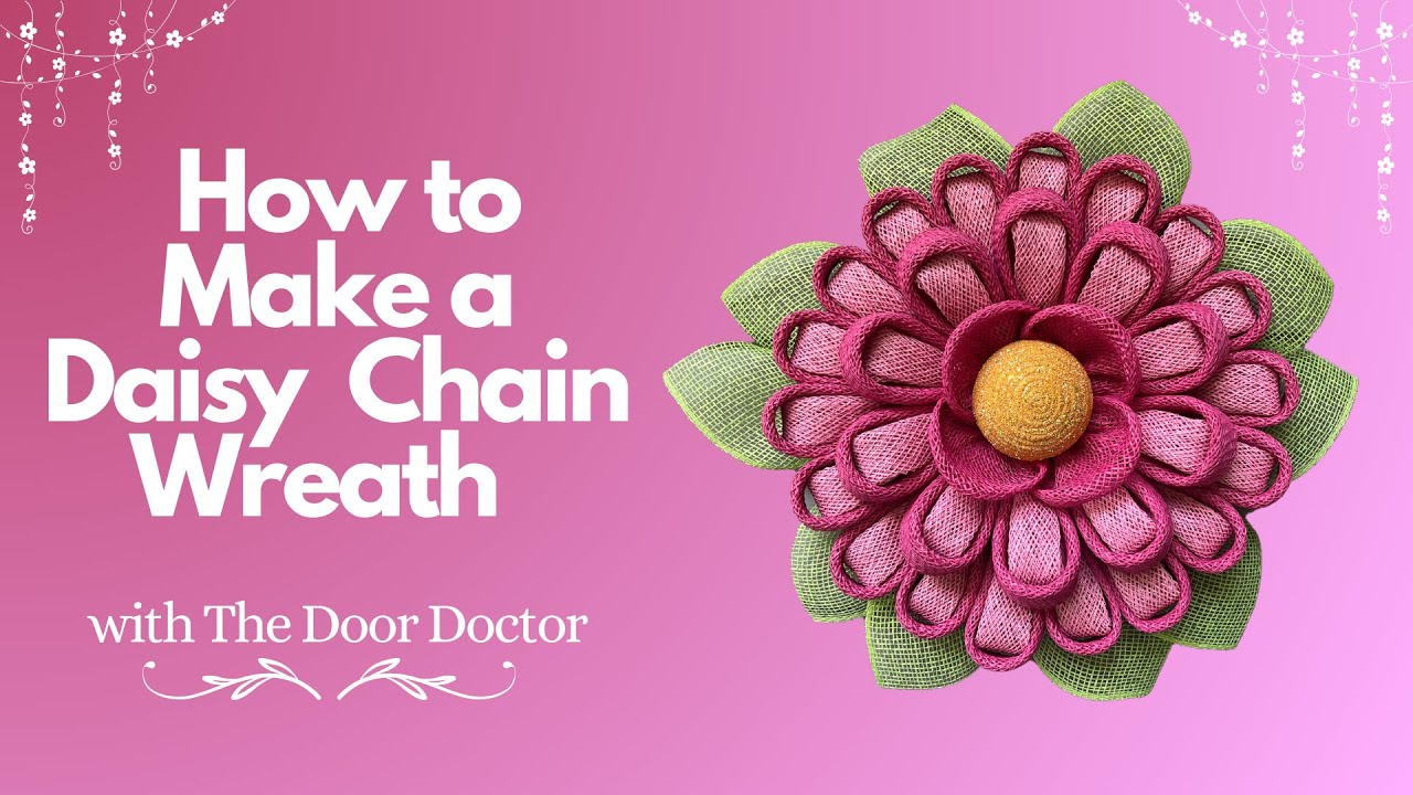 How to Make a Daisy Chain Flower Wreath/ Flower Wreath DIY/ Wreath Tutorial/ Spring Wreath DIY