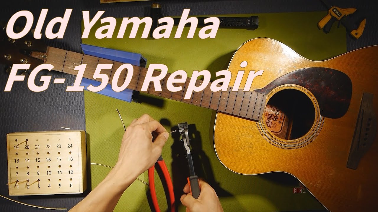 Old Yamaha FG-150 Repair neck reset 1.넥리셋 2.리프렛 3.브릿지 교체