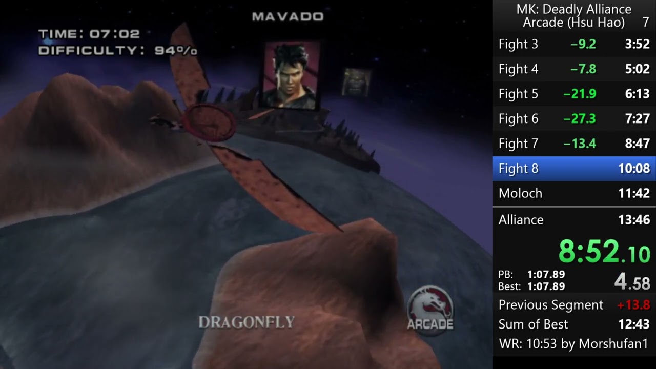 Mortal Kombat Deadly Alliance Hsu Hao Speedrun 10:44 IGT 13:34 RT