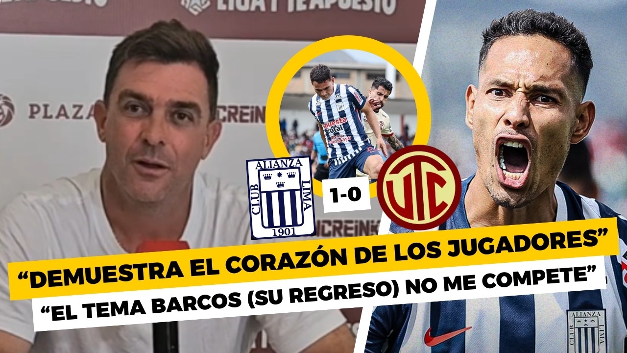 CONFERENCIA de PABLO GUEDE tras VICTORIA de ALIANZA LIMA 1-0 UTC: RESPONDIÓ sobe HERNÁN BARCOS