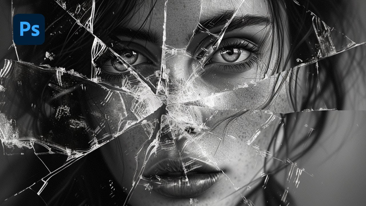 Tuto Photoshop : Effet de Verre / Miroir Brisé