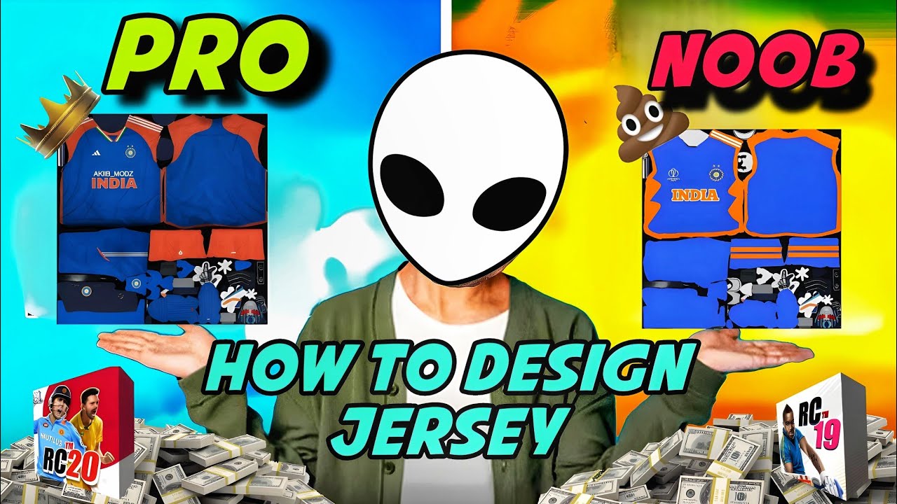 How To Design Jersey = For Real Cricket Like = A Pro 💀Piclart =🔥