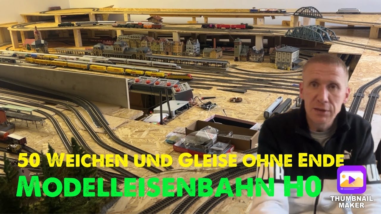 Modelleisenbahn H0, Aufbau einer Modelleisenbahn mit vielen Gleisen #h0 #eisenbahn #hobby